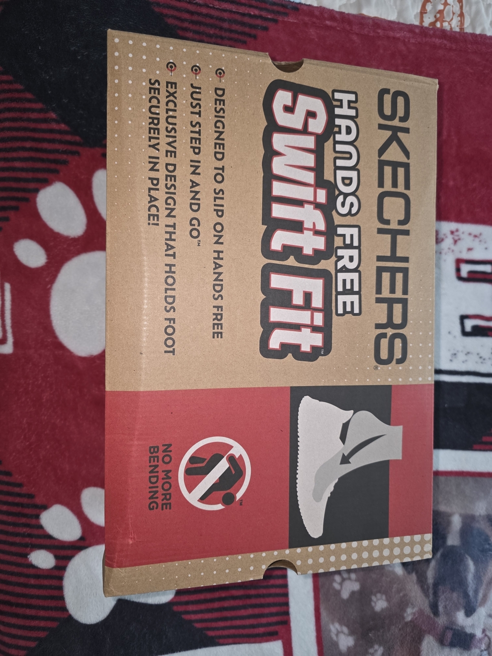 Skechers Swift Fit Hands-Free Slip-On Socks - Brown/Red